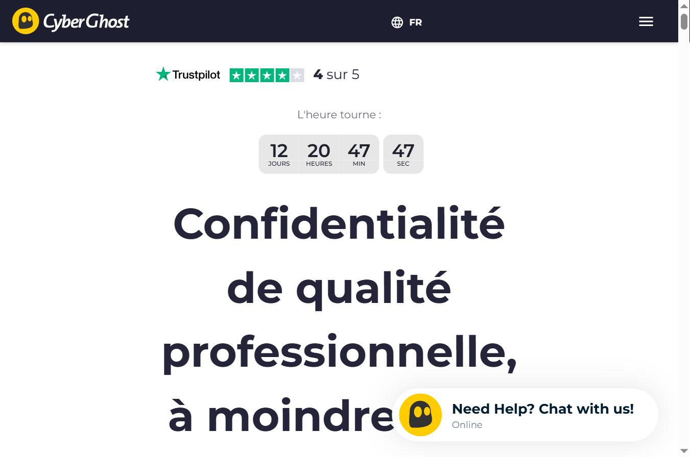 CyberGhost — Athènes serveurs streaming