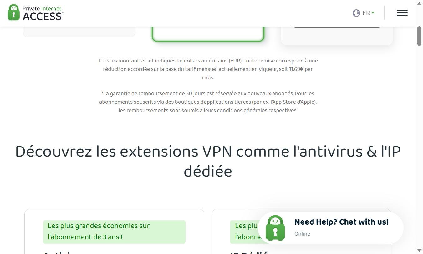 Extensions VPN avec antivirus et IP dédiée — économies sur l'abonnement 3 ans